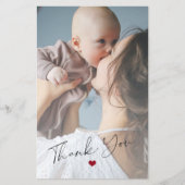 Budget 2 photo bébé simple carte de remerciements (Devant)