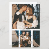 Budget 2 Photos Chic Collage Wedding Minimalist (Voorkant / Achterkant)