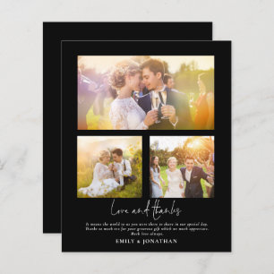 BUDGET 3 Bedankt van de fotoliefdesbruiloft Black 