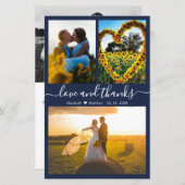 Budget 3 Collage photo Carte de remerciements Mari (Devant / Derrière)