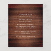 Budget 3 Foto Afstuderen Invitation Rustic Doodle (Achterkant)