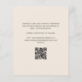 Budget 3-Foto Beige QR Code Save the Date (Achterkant)