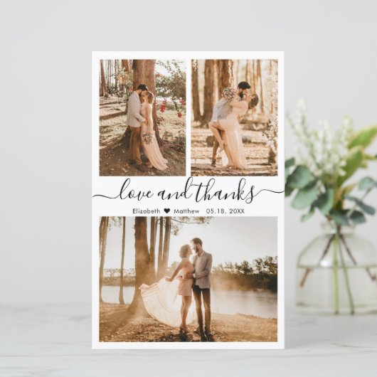 Budget 3 Foto Collage Weddenschap Hartelijk dank (Staand voorkant)