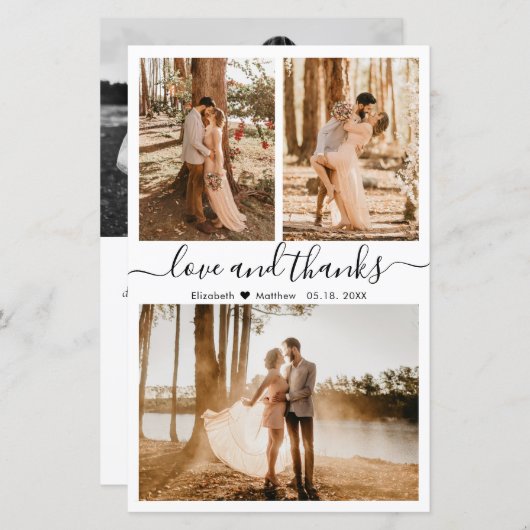 Budget 3 Foto Collage Weddenschap Hartelijk dank (Voorkant / Achterkant)