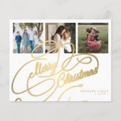 Budget 3 Kaart voor kerstfeestdag met fotocollage (Voorkant)