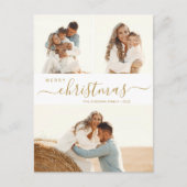 Budget 3 Kerstfeestdag met fotocollage Feestdagenkaart (Voorkant)
