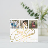 Budget 3 photo collage de Noël Carte de vacances (Debout devant)
