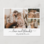 Budget 3 Photo Collage Mariage Merci carte postale (Devant)