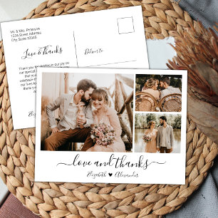 Budget 3 Photo Collage Mariage Merci carte postale