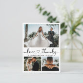 Budget 3 Photo Collage Mariage Merci carte postale (Debout devant)