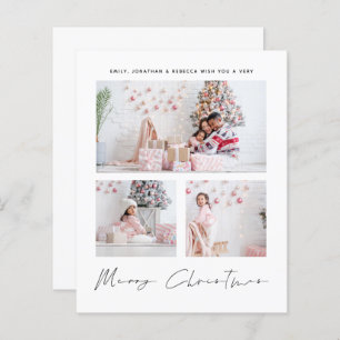 BUDGET 3 Photos Famille Joyeux Noël Carte