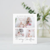 BUDGET 3 Photos Family Script Joyeux Noël Carte (Debout devant)