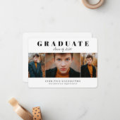 Budget 3e Faire-part d'obtention d'un diplôme en p (Devant/Arrière en situation)