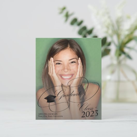 Budget 4 de aankondiging van het afstuderen van he (Staand voorkant)