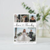 Budget 4 Foto Collage Wedding Dank u Briefkaart (Staand voorkant)