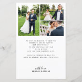 Budget 4 foto kalligrafie bruiloft bedankt (Achterkant)