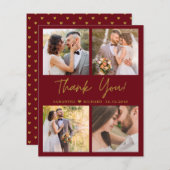 Budget 4 Foto maroon Gold Weddenschap Hartelijk da (Voorkant / Achterkant)