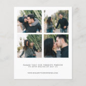 Budget 4 Fotocollage moderne huwelijksuitnodiging (Achterkant)