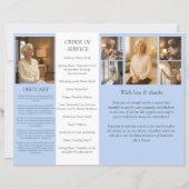 Budget 4 Page Programme funéraire Bleu tendre Flor (Dos)