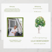 Budget 4 pages Programme funéraire de l'arbre Magn (Devant / Derrière)