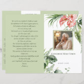 Budget 4-pagina's groen begrafenisprogramma Fotola (Voorkant / Achterkant)