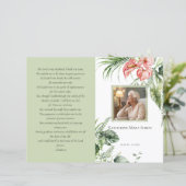 Budget 4-pagina's groen begrafenisprogramma Fotola (Staand voorkant)