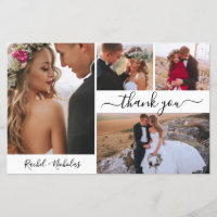 Budget 4 Photo Collage Mariage Carte de remercieme