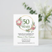 Budget 50e gouden bruiloft Jubileum uitnodiging (Staand voorkant)