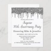 Budget 50e Surprise Party Jubileum Invitations (Voorkant / Achterkant)