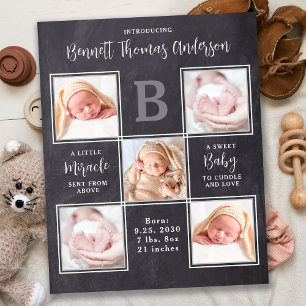 Budget 5 Foto Collage New Baby Birth Dank u