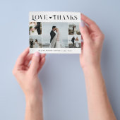 Budget 5 fotocollage moderne bruiloft dank u flyer (Hand)