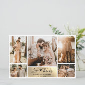 Budget 5 Foto's Gold Foil bruiloft Hartelijk dank (Staand voorkant)