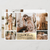 Budget 5 Foto's Gold Foil bruiloft Hartelijk dank (Voorkant / Achterkant)