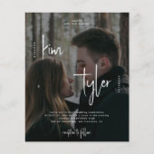 Budget 5 foto's QR CODE script bruiloft Uitnodigin Flyer (Voorkant)