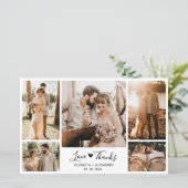 Budget 5 Photo Collage Mariage Carte de remercieme (Debout devant)