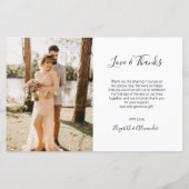 Budget 5 Photo Collage Mariage Carte de remercieme (Dos)