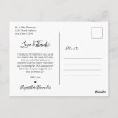 Budget 5 Photo Collage Mariage Merci carte postale (Dos)