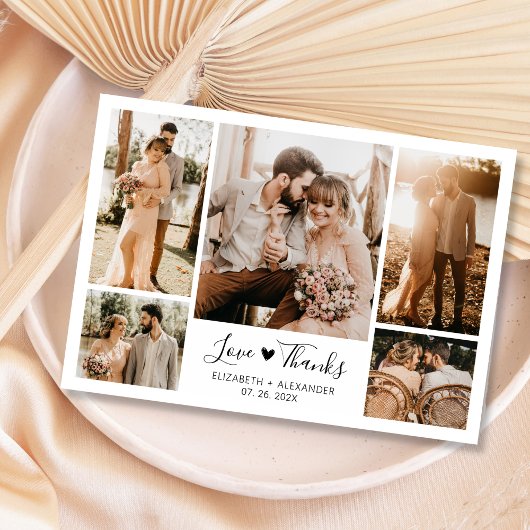 Budget 5 Photo Collage Mariage Merci carte postale