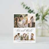 Budget 5 Photo Collage Mariage Merci carte postale (Debout devant)
