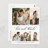 Budget 5 Photo Collage Mariage Merci carte postale (Devant / Derrière)