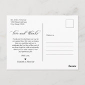 Budget 5 Photo Collage Mariage Merci carte postale (Dos)