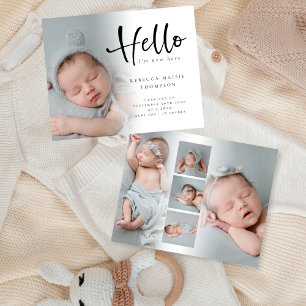 Budget 6 Foto Baby Girl Boy Hallo Birth Announce
