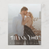 Budget 6 foto collage bruiloft bedankje (Voorkant)