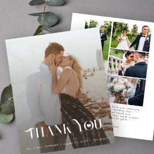 Budget 6 photo collage mariage carte de remercieme