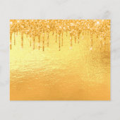 Budget 70e verjaardag gouden glitters save the dat (Achterkant)