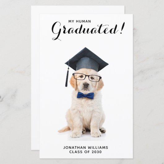 Budget aangepast Puppy Dog Afstuderen Afstuderen (Voorkant / Achterkant)