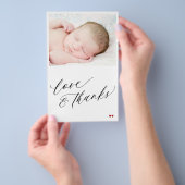 Budget aangepaste baby foto liefde bedankt dank u flyer (Hand)