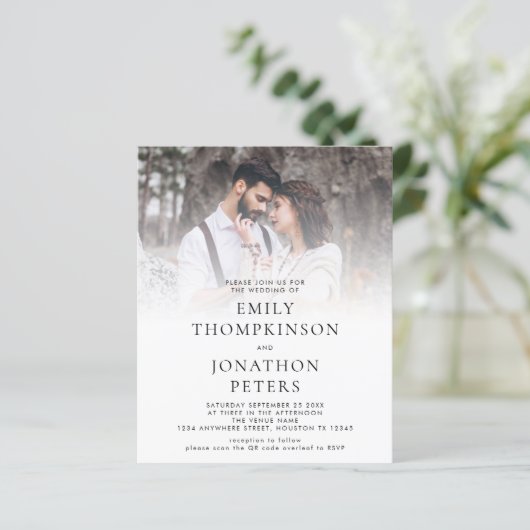 Budget Aangepaste foto QR Code Weddenschap (Staand voorkant)