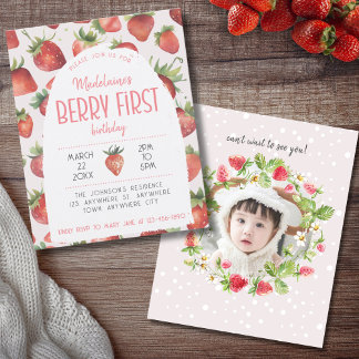 Budget Aardbei 1e foto Berry eerste verjaardag