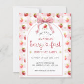 Budget Aardbeienbessen Eerste 1e Verjaardag (Voorkant)